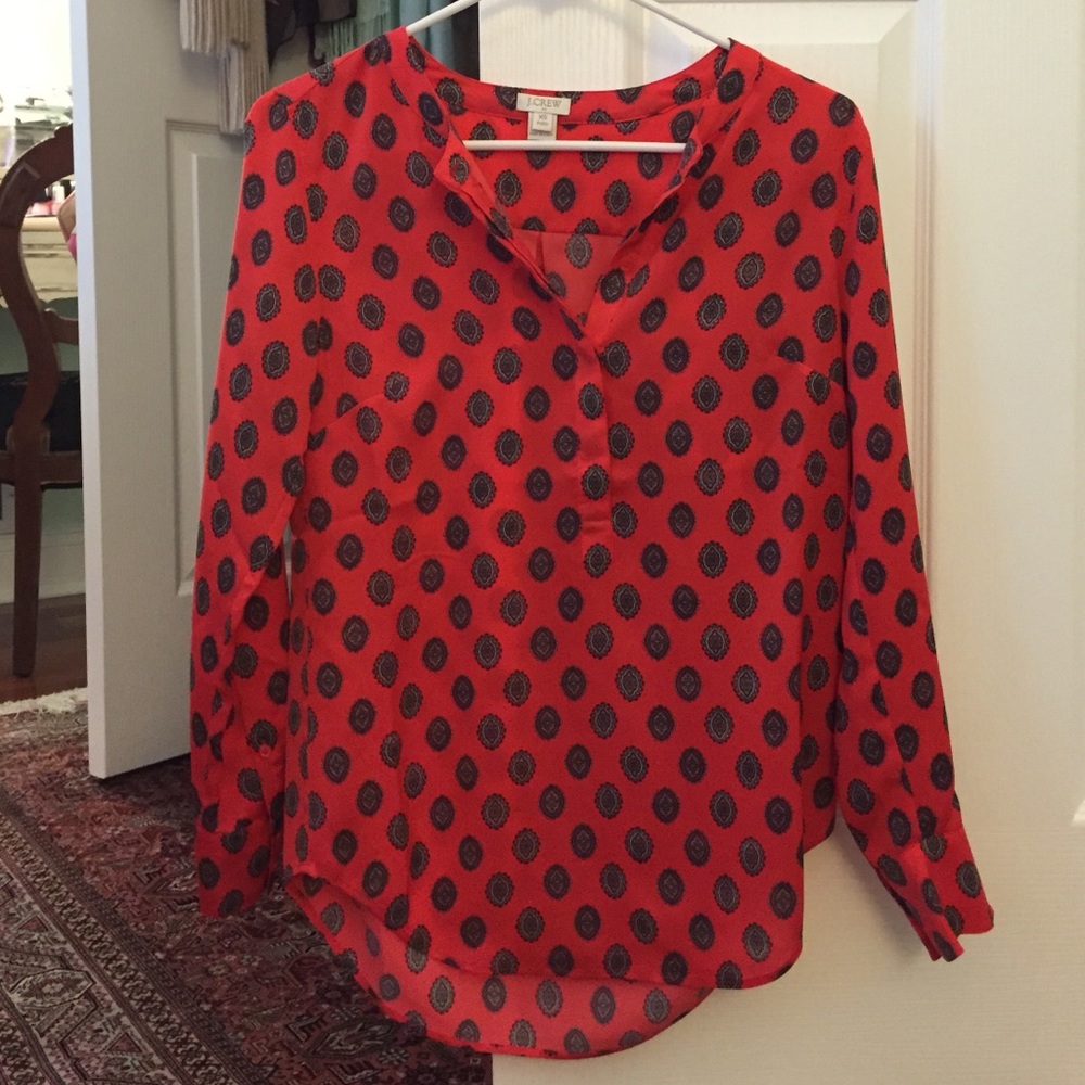 J CREW blouse, Red